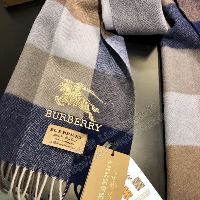 Burberry圍巾 專櫃同步新款 巴寶莉純羊絨長巾 burberry羊絨格子圍巾  llwj6723